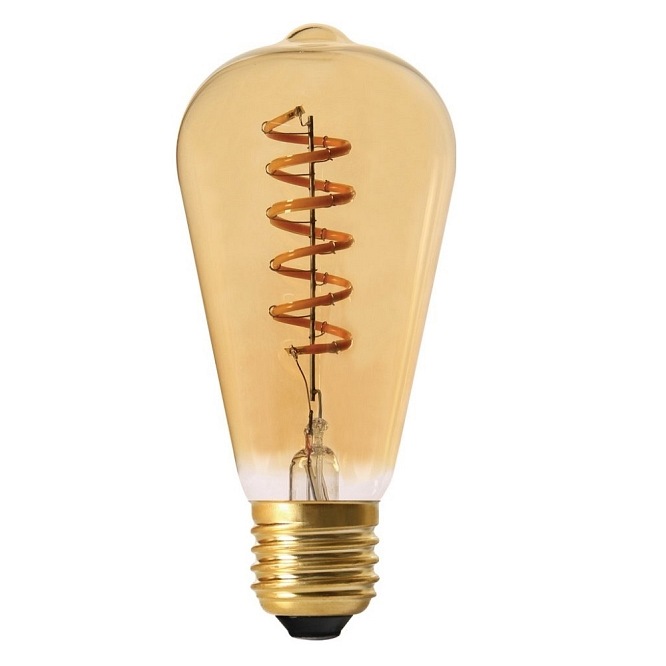 Żarówka dekoracyjna Edison Spiral LED E27, 4W